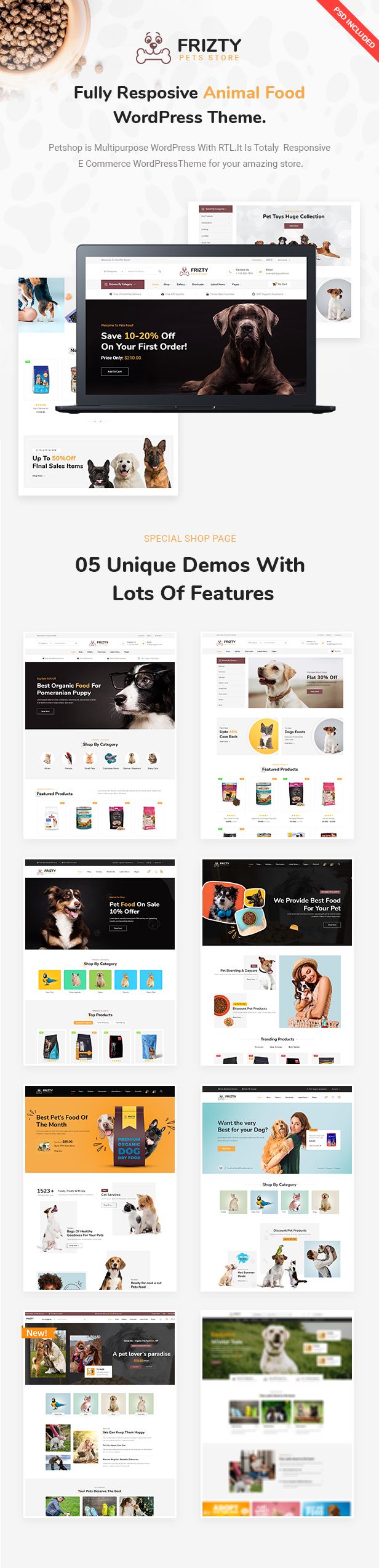 Frizty - Pet Shop WooCommerce Theme + RTL